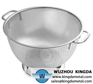 Perforated kitchen ware baskets